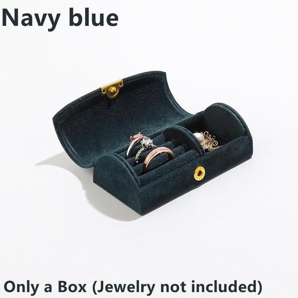 Newest Mini Velvet Jewelry Organizer Display Travel Jewelry Case Boxes Earrings Necklace Ring Portable Jewelry Storage Box Women