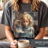 Verrückte unpassende T-Shirts, seltsames Shirt, lustiges T-Shirt für das Ende des Jahres und die Sommerferien, lustiges T-Shirt mit verpixeltem Puppengesicht Meme, Geschenk für Frau