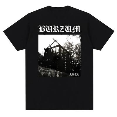 Vintage Metal Band Burzums Album Cover Print Music T Shirt Unisex Women Fashion Casual Short Sleeve Plus Size T Shirt Unisex 62482