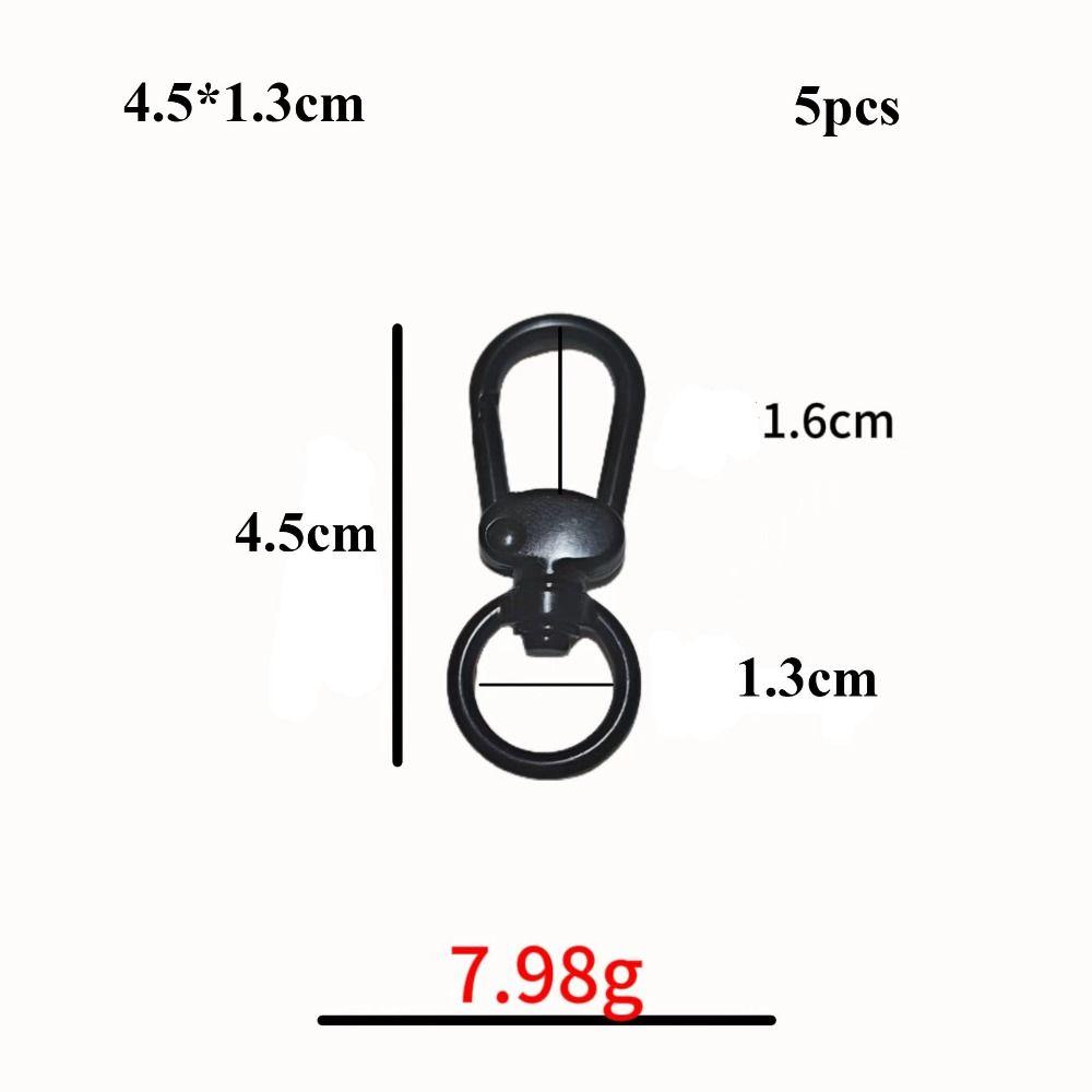 5pcs High Quality Rotating Snap Hook Metal Leather Strap Belt Keychain Trigger Clips Webbing Buckle Keychain