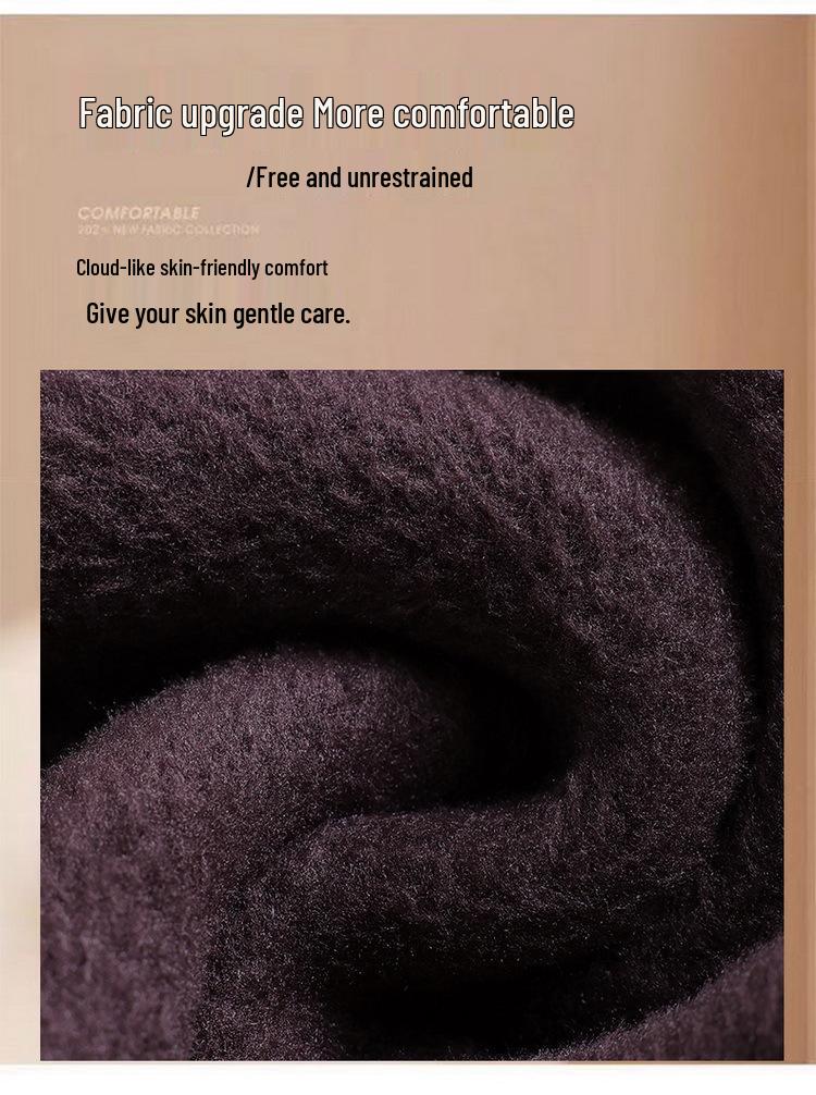 Velvet Winter Curved Blade Pants for Middle-Aged Women: Plus Size Slimming Wide-Leg Pants