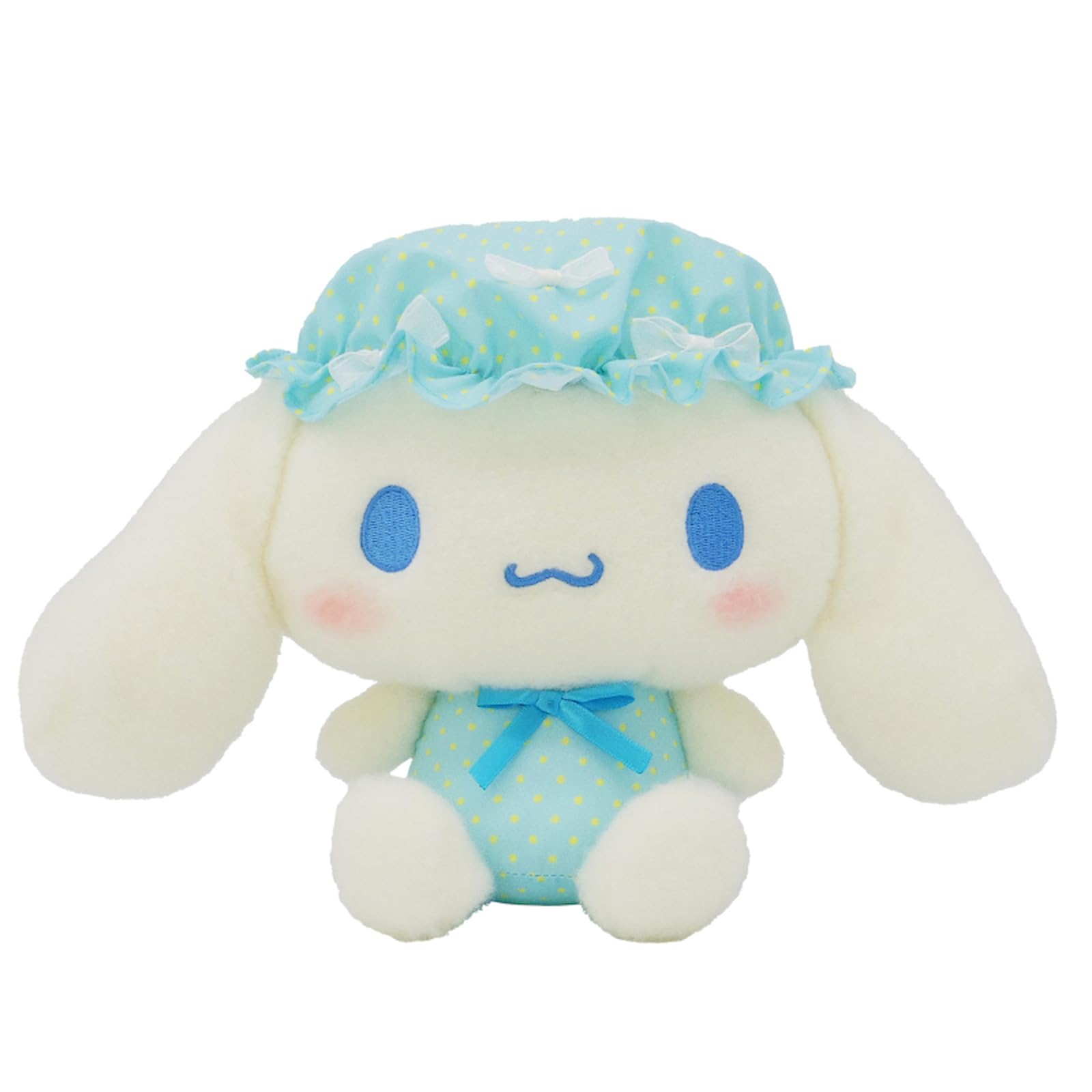 

Nakajima Corporation Sanrio Characters Nightcap Ribbon Cinnamoroll Plush Toy, Small, 213846-25, Dimensions: H19 x W29 x D13cm