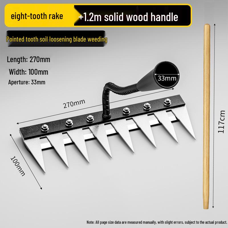 Manganese Steel Multifunctional Weeding Hoe and Rake Set