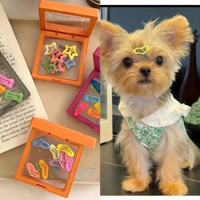 Cute Pet Hair Clips Adorable Pet Hair Clips In Star Shape for Small Dogs and Babies Grooming and Hair Decoration