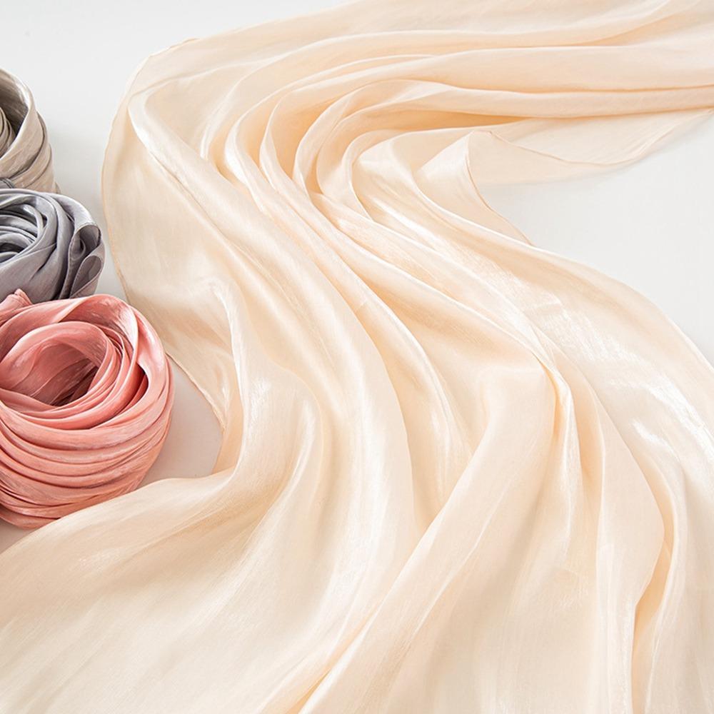 Luxury Chiffon Hijabs Breathable Long Shawl Turban New Women Cool Satin Smooth Crepe