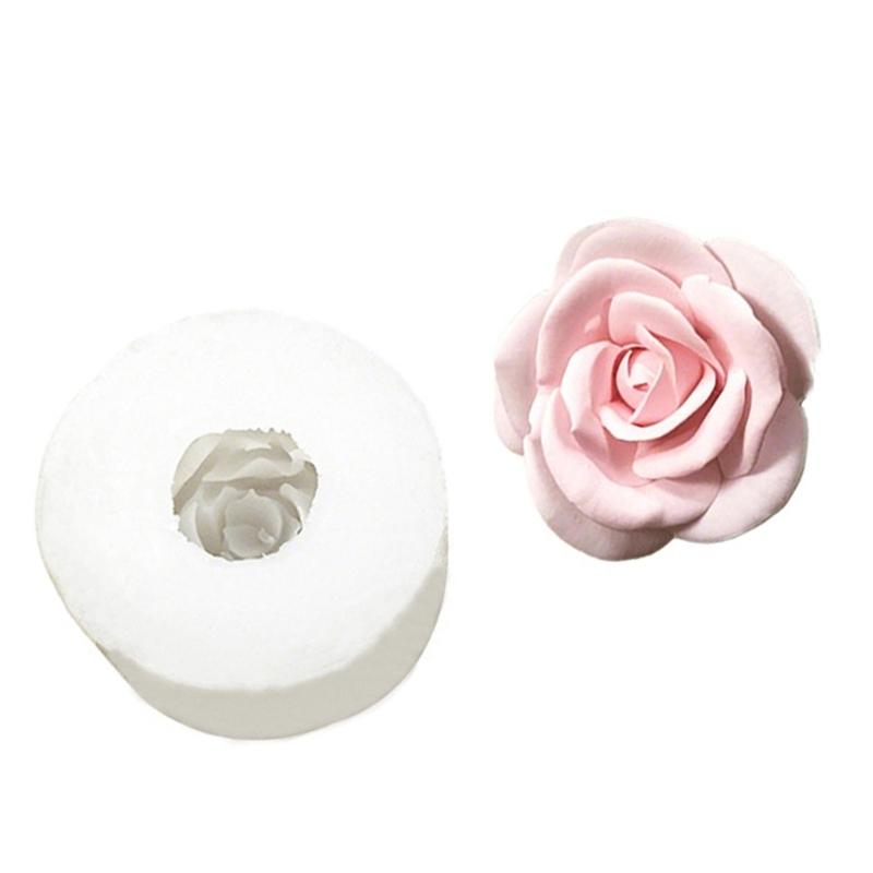 Elegant Rose Shaped Mould Easy To Use Silicone for Valentines Day Projects J0MC
