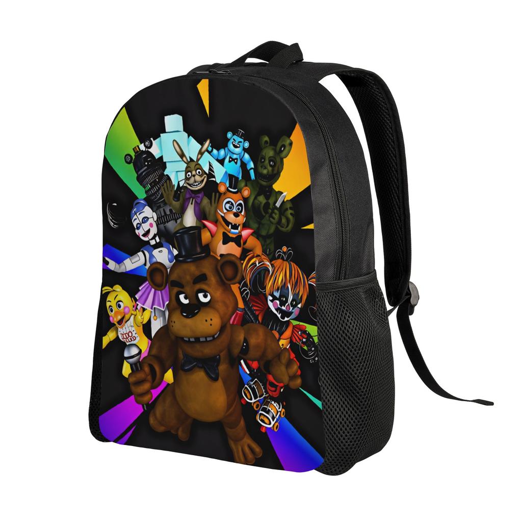 FNAF Horror Game Rucksack Outdoor-Stil Rucksäcke Damen Streetwear High School Taschen Benutzerdefinierter Großer Rucksack