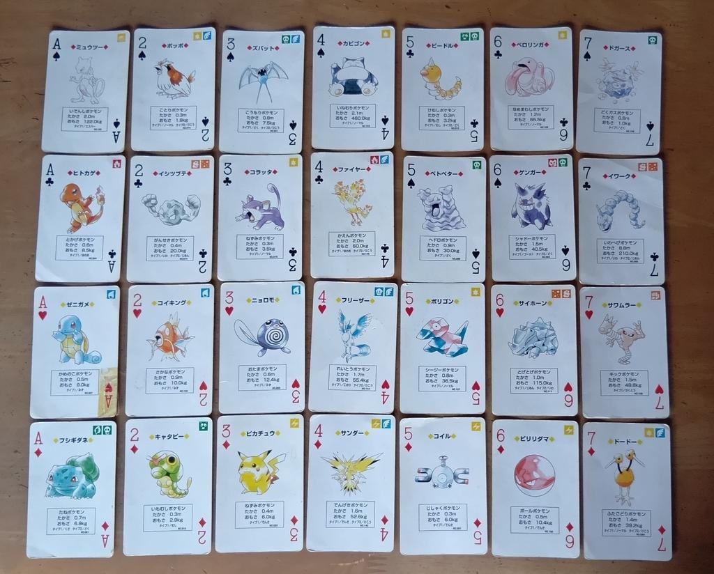 Pokemon Playing 54 Cards Poker Red Charizard Nintendo 1996 Japanese Rare