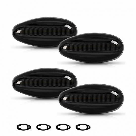 4X White LED Side Marker Light For 1999-2014 GMC Sierra 2500HD 3500HD Dually Bed