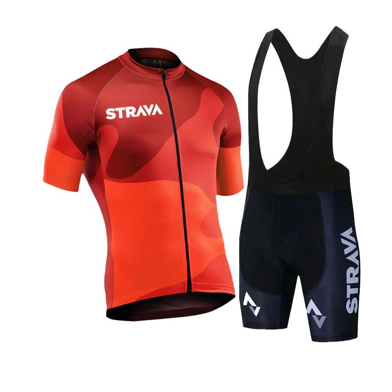Bicycle Cycling Suit Short-sleeved Suit Men's Spring Summer Road Cycling Suit Quick-drying Breathable Mountain Bike Cycling Suit