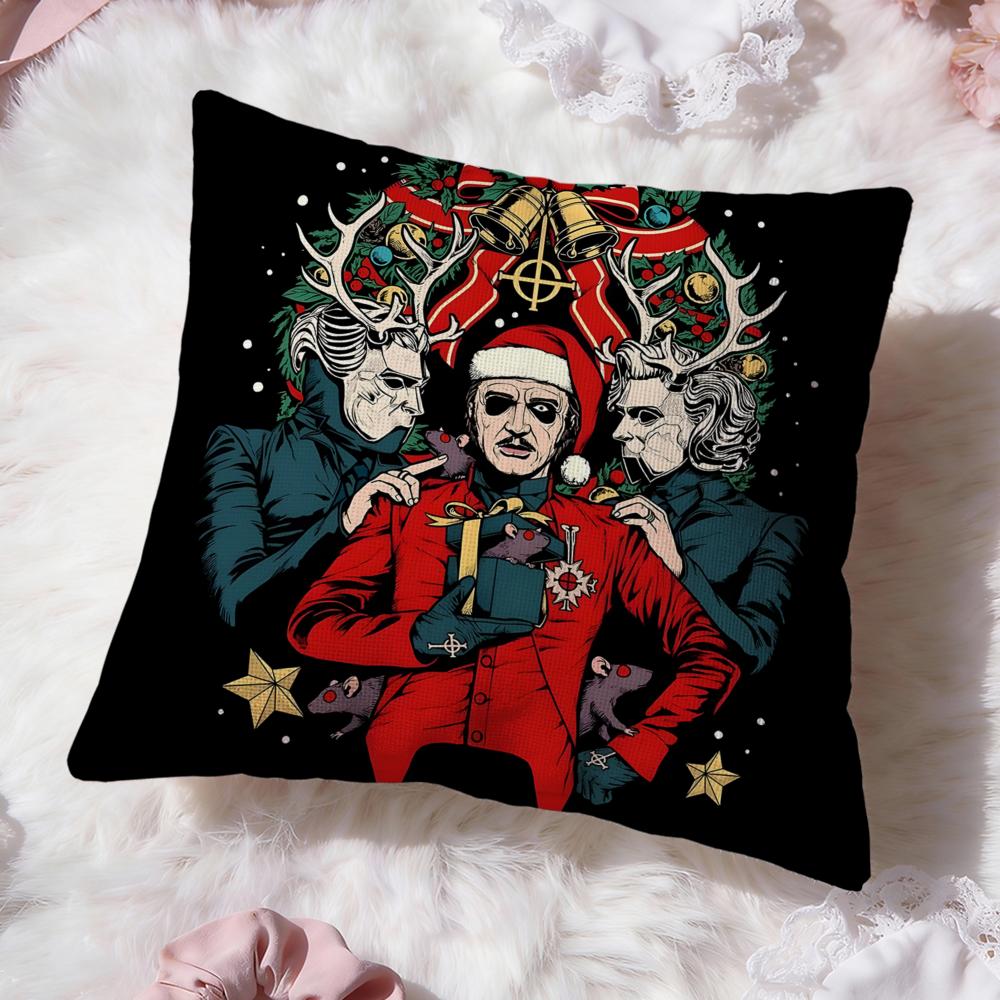 cool band Ghost Cushion Cover Premium Comfort Reversible Pillow Cove -Two in One Design for Any Room & Car Interior
