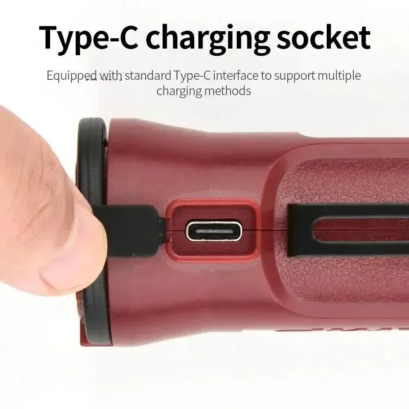 COB Work Light 180° Folding Flashlight USB Rechargeable Portable Camping Emergency Repair Spotlight with Hanging Hook Magnetic