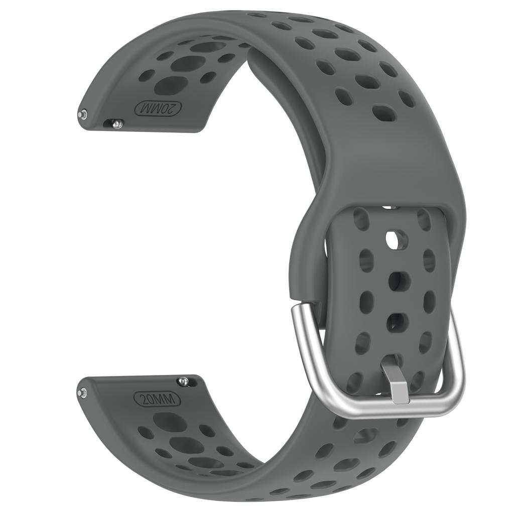 For Huami Amazfit Active 2 (A2437) Replacement Band Holes Design 20mm Adjustable Silicone Watch Strap
