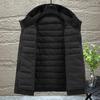 Men's Winter Fleece-Lined Thermal Knit Patchwork Hooded Jacket