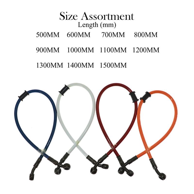 Motorcycle Dirt Bike Braided Brake Hose Line Steel Brake cable Hydraulic Banjo pipe 500mm-1500mm for motorcycle Universal Racing 500 mm