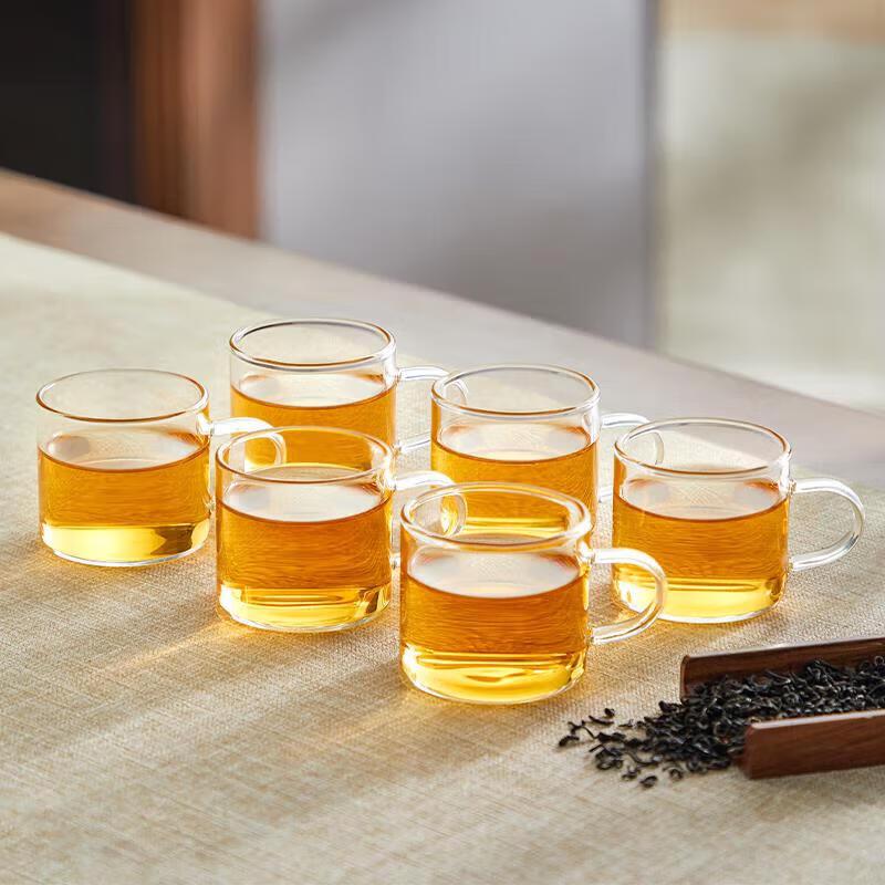 WEIMINGNUO Transparent Borosilicate Glass Teacup Set