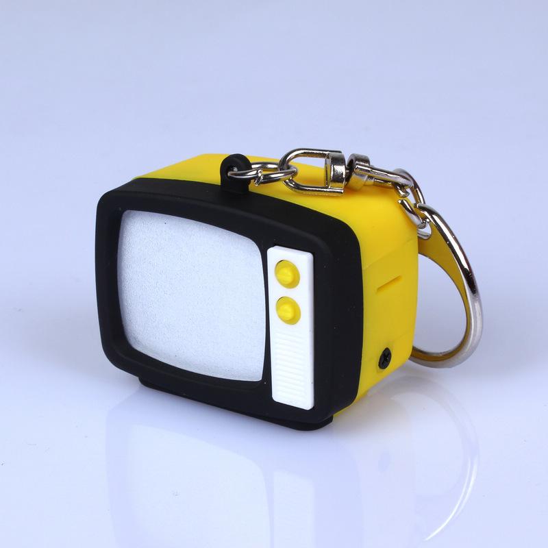 LED Luminous TV Keychain Toy with Screen Change Feature
