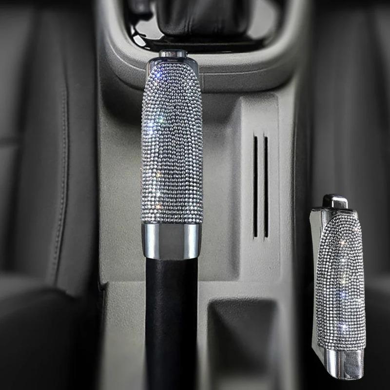 1/3PCS Universal Crystal Car Handbrake Covers Anti-slip Auto Gear Shift Collars Bling Diamond Car Interior Accessories for Woman