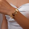 Resin Retro Enamel Bangle Flower Women's Hand Bracelet Light Luxury Baroque Bracelet  Women Girl