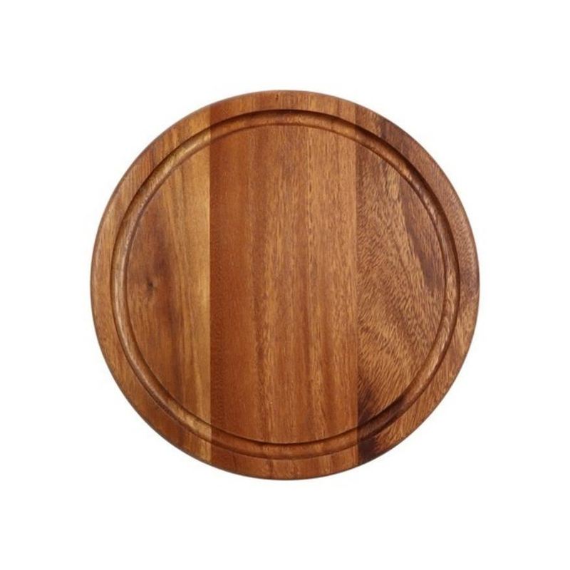 

Круглая хлебная доска из акации - Размер 25 м Кухонные ножи Разделочные ручки Прочная Стильная коричневый