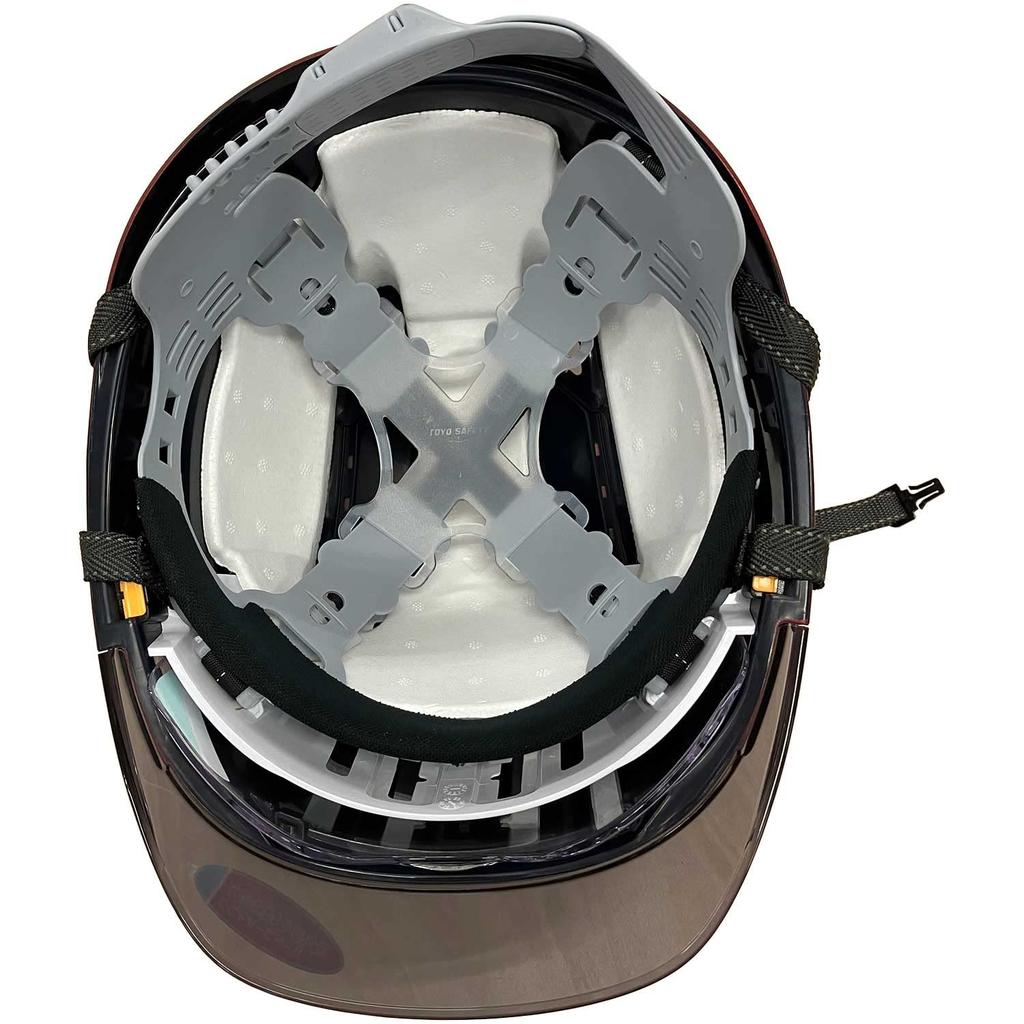 TOYO SAFETY Metallic Matte 391FSMMRD Helmet, Red, No.