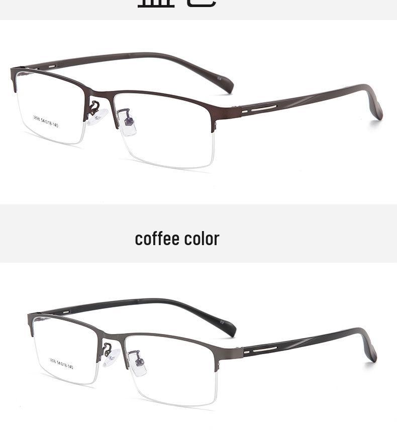 Ultra-Light Men's Retro Half-Rim Glasses Frame