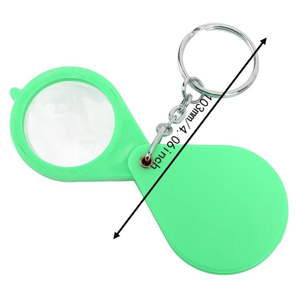32mm Lens Diameter Magnifier Keychain With Key Ring Mini Magnifying Glass  Outdoor Reading