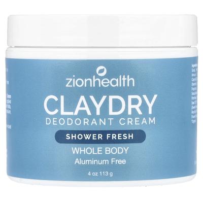 Claydry Deodorant Cream, Shower Fresh, 113G(4Oz)