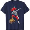 Dabbing Pirate Skeleton Dab Kids Halloween Costume Gift T-Shirt