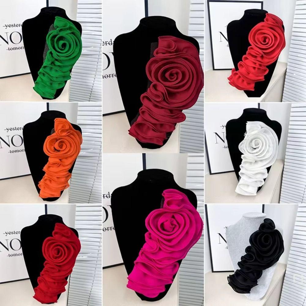 Big Flower 3D Floral Patch Folded Design DIY Chest Flower Handmade Floral Applique Wedding Dress