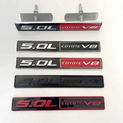 3D Metal 5.0 COYOTE V8 Rear Trunk Side Fender Emblem Badge Sticker Car Accessories For 5.0 GT F150 FX4