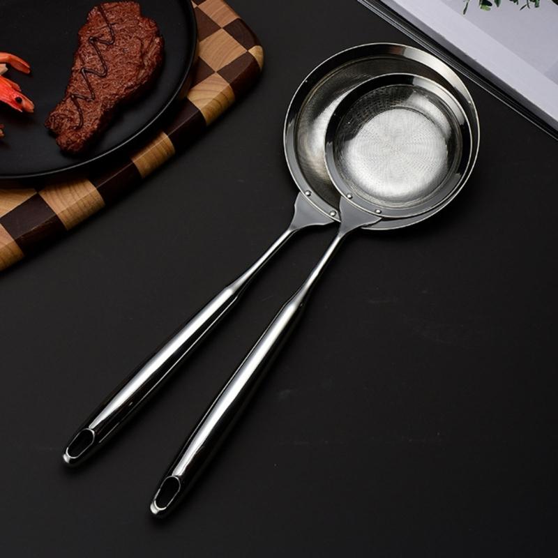 Stainless Steel Fine Mesh Strainers for Kitchen,Colander Skimmer with Long Handle Sieves Sifters for Food,Rice,Oil