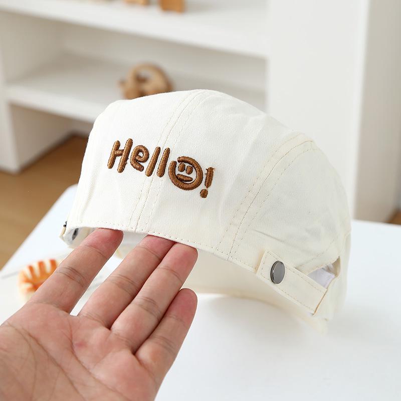 Koreanischer Stil Baskenmütze für Kinder: Leichte, Bestickte, Modische Kappe für Frühling & Sommer