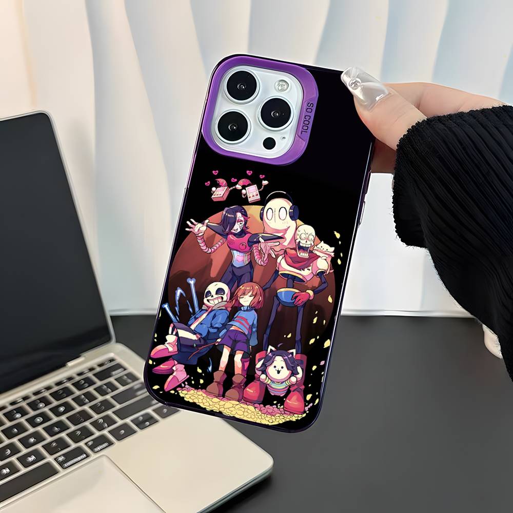 Game U-Undertale-es Phone Case For iPhone 17,16,15,14,13,12,11,Pro,XS,Max,Plus,Mini,SE4,E Purple Matte Shockproof Cover
