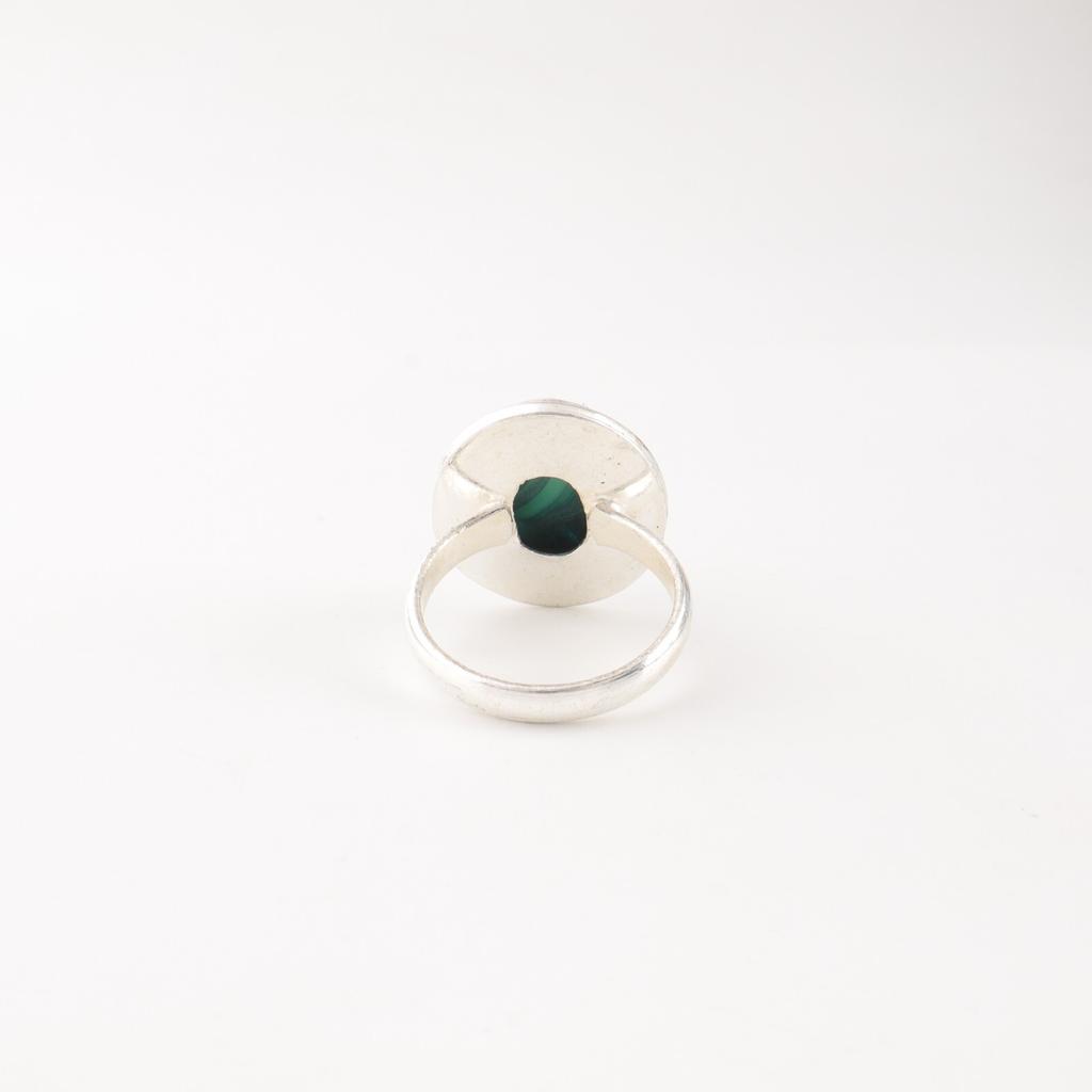 Malachite Gemstone 925 Sterling Silver Handmade Designer Ring Women Gift Jewelry RR-62-37