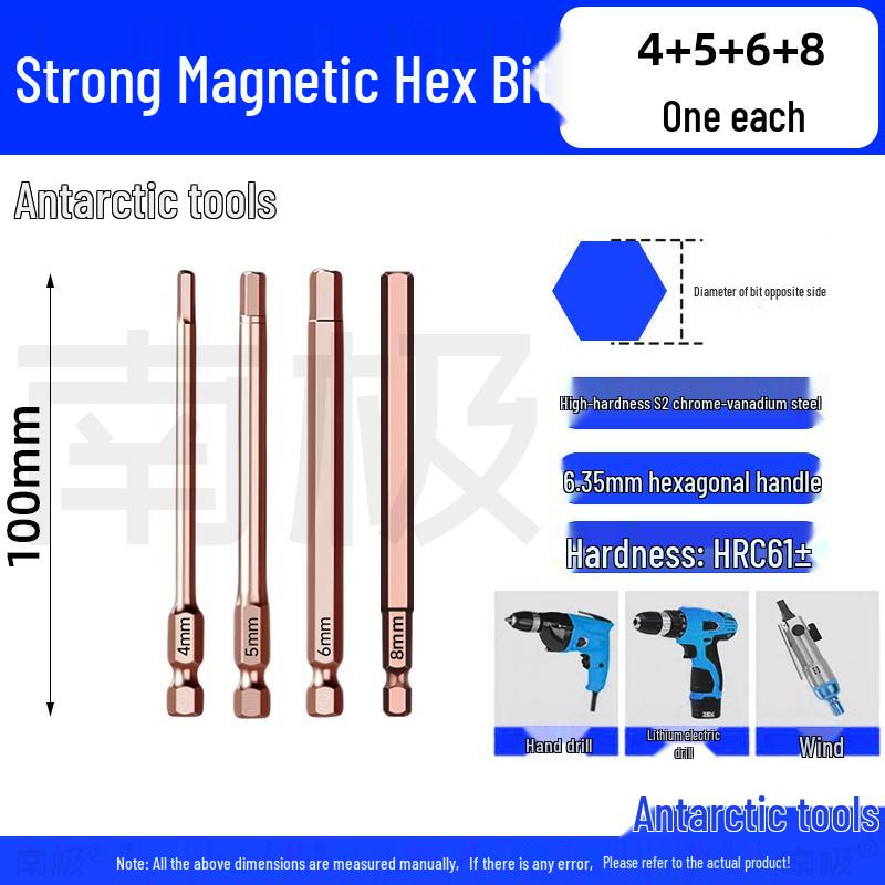 Industrial-Grade Strong Magnetic Hex Bit Extension for Electric & Pneumatic Screwdrivers and Drills