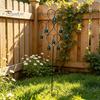 Unique Garden Art Vintage Metal Stakes, Heart Shaped Wind Chimes Stake Decor, Whimsical Lawn Sculptures Rustproof Gardens Stakes for Outdoor