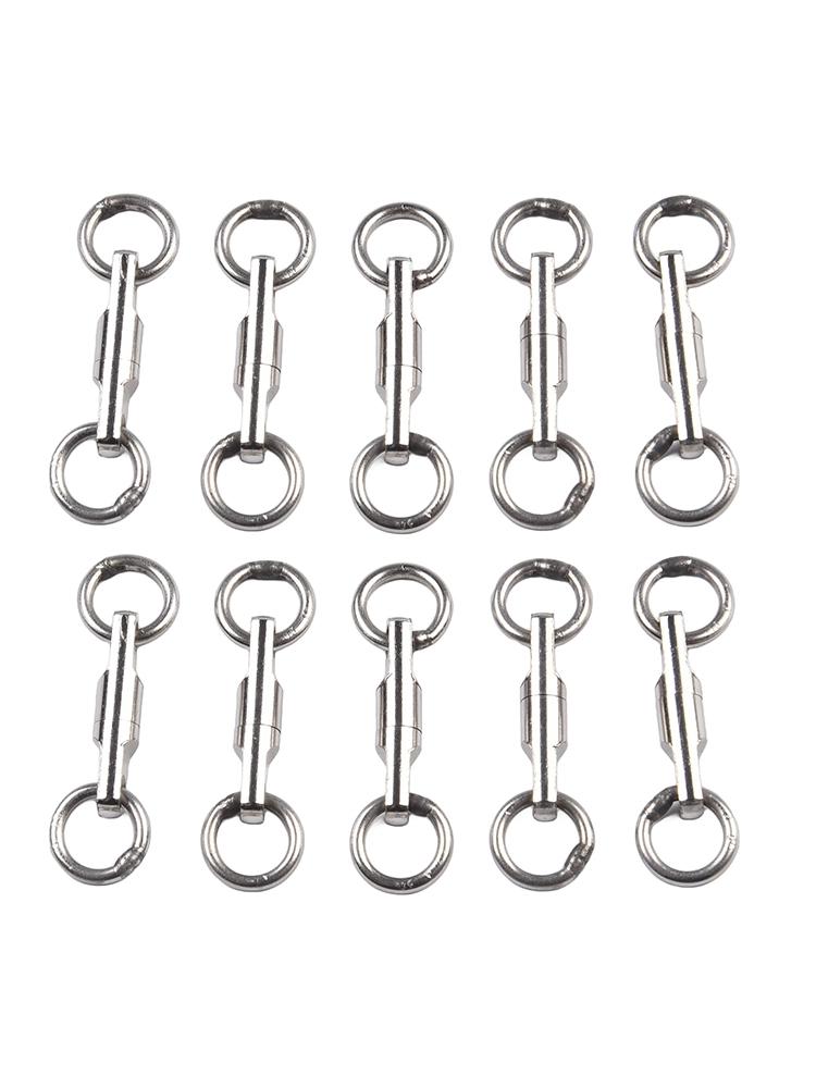 Ring Column Fishhook Lure Connector Rotating Bearing Swivels
