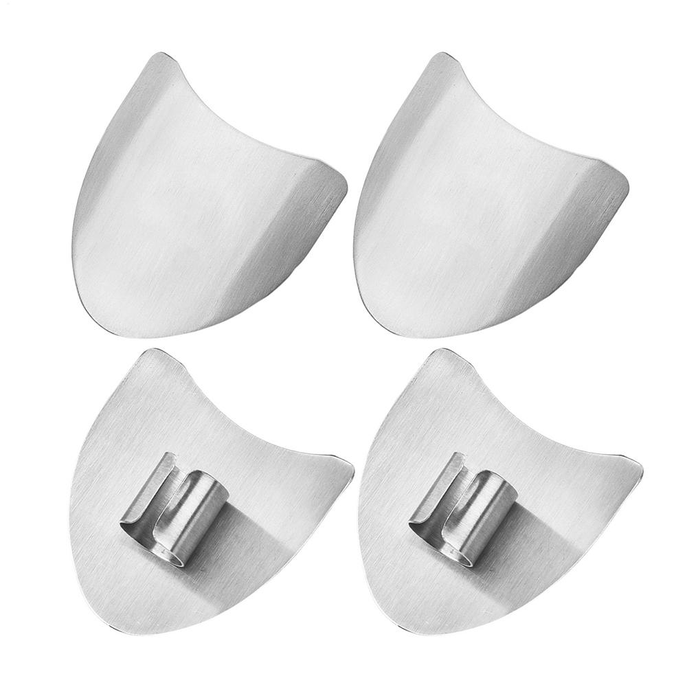 2/4Pcs Stainless Steel Finger Protector Cutting Meat Vegetables Finger Safety Fingerboard Multi-functional Kitchen Tool Accessor