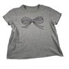 Maeve Anthropologie Womens T Shirt XXS Artwork Roomytown Bow Ribbon Graphic Crop