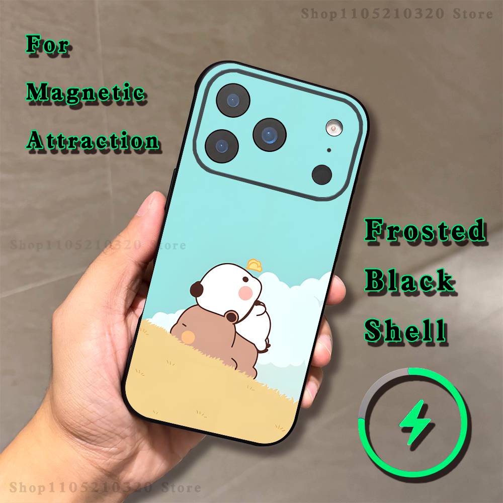 

Cartoon cute B-Bubu D-Dudu Phone Case For iPhone 17,16,15,14,13,12,11,Pro,Max,Plus,E,Air,Mini Magnetic Magsafe Frosted Clear iPhone17