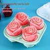 4-Cell Rose Ice Cube Tray: Food-Grade Sphere Mold for Whiskey & Cocktails.