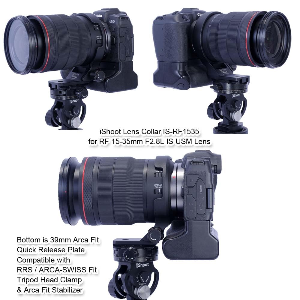 iShoot Camera Lens Ring Tripod Compatible with Canon RF IS USM Lens Support Lens Bracket Tripod Tripod Mount Fit Quick Release Compatible with Tripod