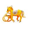 Keychain Pendant Double-Sided Rhinestone Chinese Zodiac Fortune-Attracting Horse Key Chain Metal Handbag Charm
