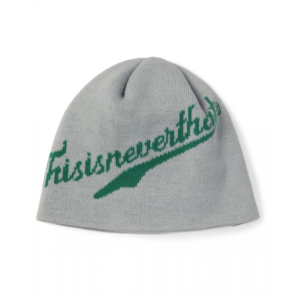 Thisisneverthat Script Logo No Cuff Beanie Grey F
