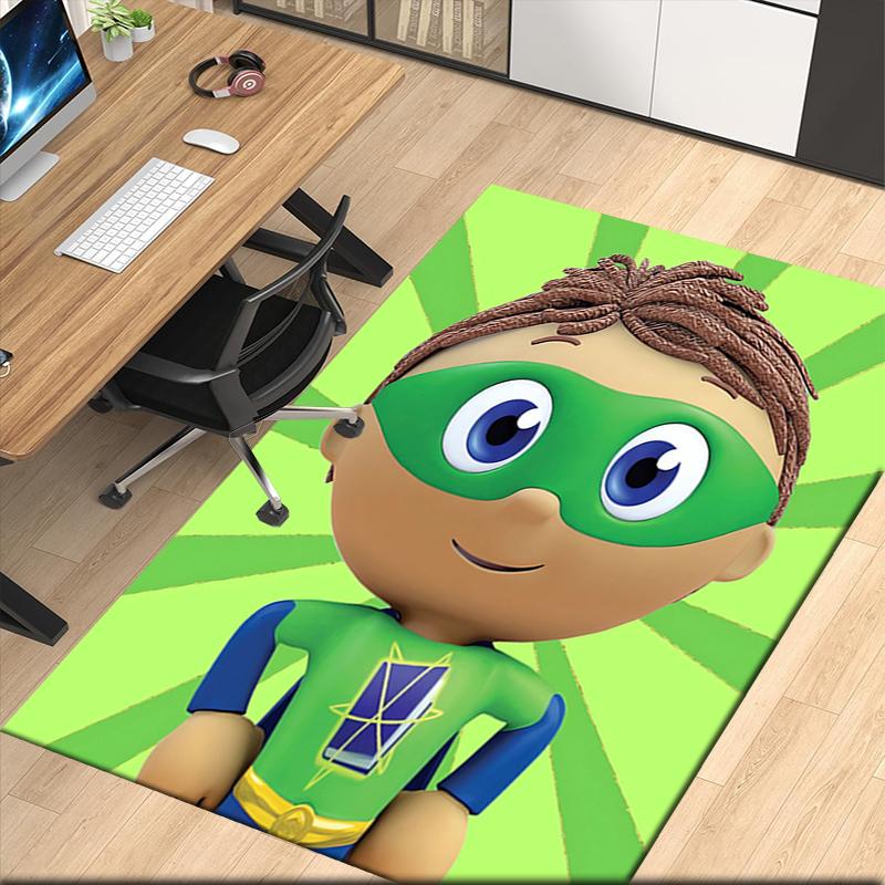 Super Why Printed Carpet, for Office Chair Living Room Bedroom Kitchen Room Decor Gifts.