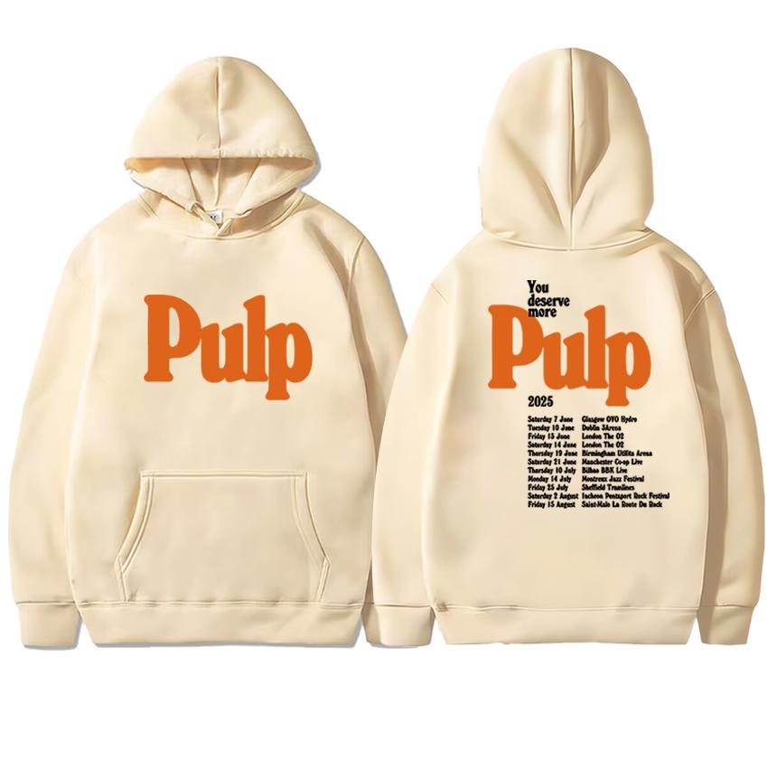 2025 Tour Black Pulp Rock Band Live Date Printed Hoodie Autumn Winter Men Women Fashion Y2k Sweatshirt Unisex Fleece Streetwear