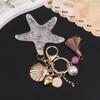 Women Pearl Starfish Accessories Key Ring Starfish Keychain Keychain Bag Pendant Decor Gifts