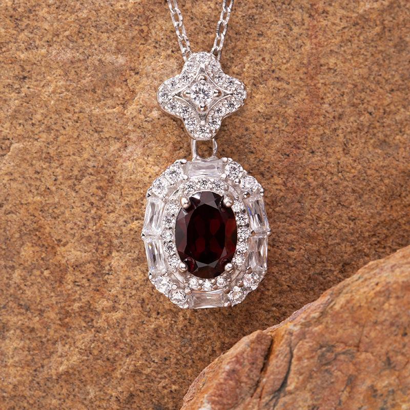 Natural Color Treasure Amethyst Citrine Ring Women'S S925 Sterling Silver Pendant Light Luxury High-End Jewelry
