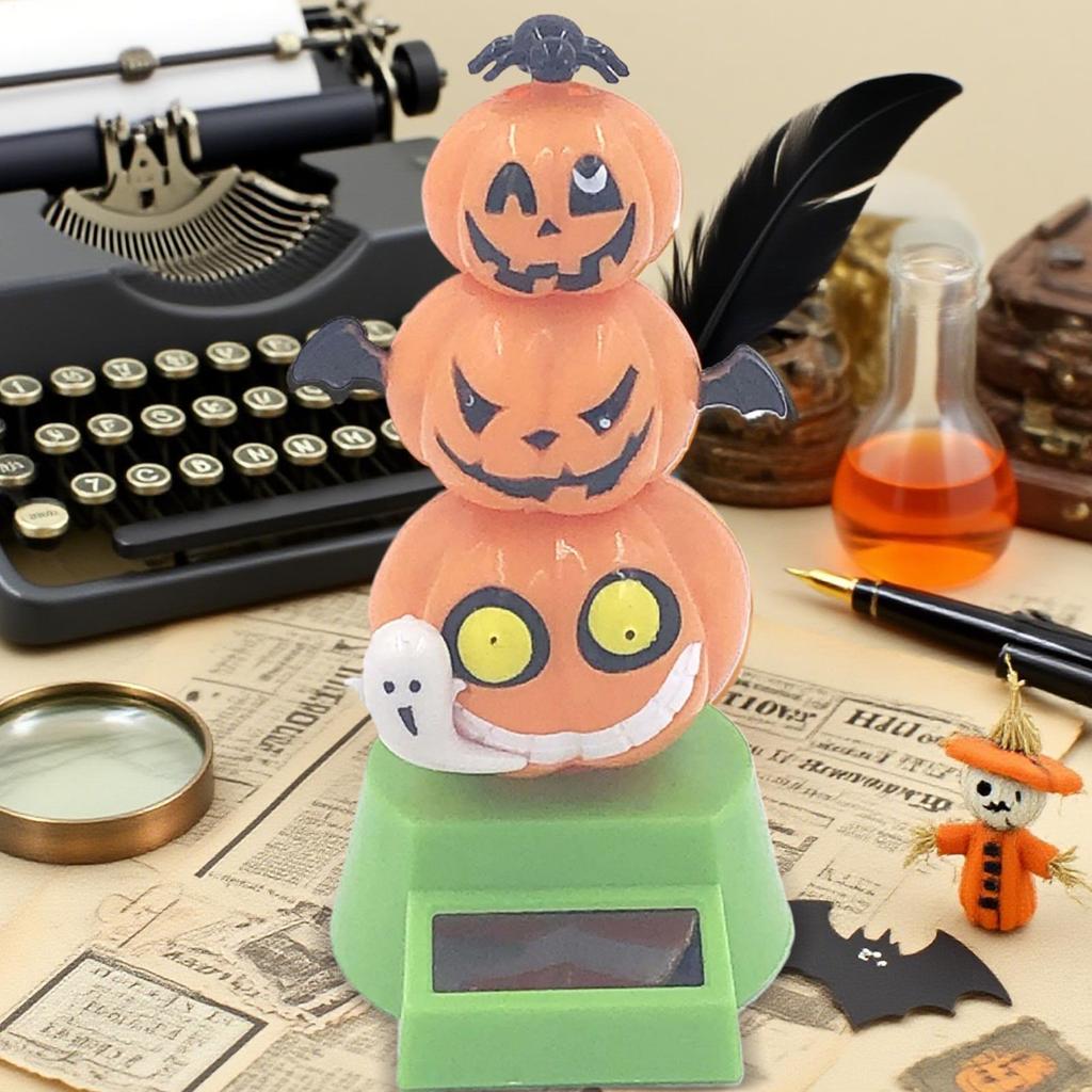 car Dashboard Solar Dancing Toys Halloween Solar Powered Dancing Toys Pumpkin Car Interior Wobble Ornament Halloween decorations